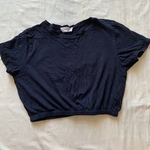 Blue crop top